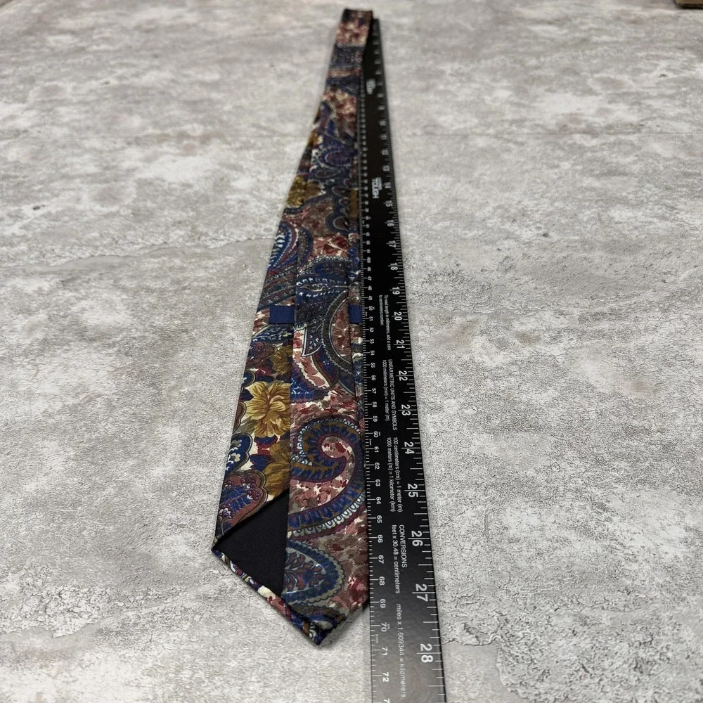 Surrey Tie Mens One Size Multicolor Paisley Polyester‎ Satin Made In USA Necktie